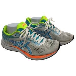 Asics Womens Gel Excite 6 US Sz 10 White Neon Yellow Road Running Shoes Sneakers